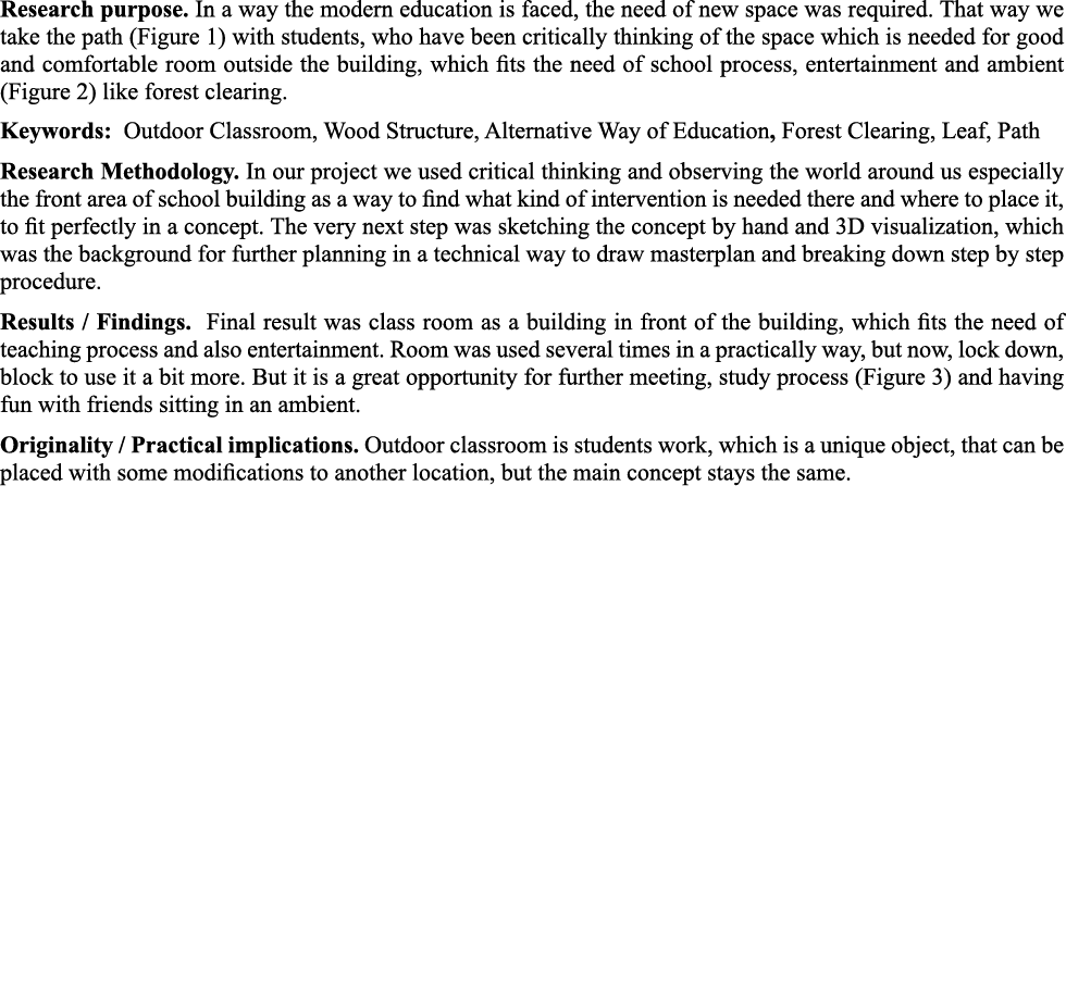Research purpose  In a way the modern education is faced, the need of new space was required  That way we take the pa   
