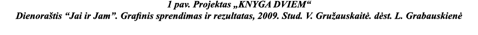 1 pav  Projektas  KNYGA DVIEM  Dienoraštis  Jai ir Jam   Grafinis sprendimas ir rezultatas, 2009  Stud  V  Gružauskai   