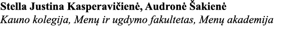 Stella Justina Kasperavičienė, Audronė Šakienė Kauno kolegija, Menų ir ugdymo fakultetas, Menų akademija